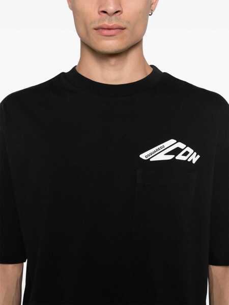 Tricouri DSQUARED2 DSQUARED2 Cotton Crew-Neck T-Shirt Black Barbati (BM 18296220) 5