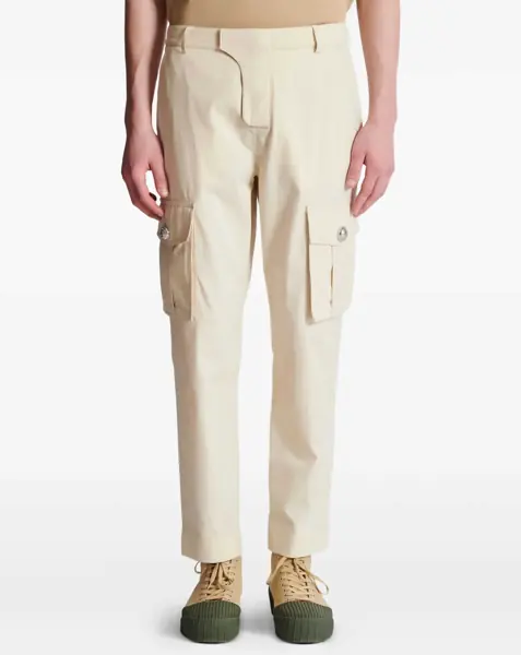 Pantaloni casual Balmain Cotton Cargo Pants BEIGE Barbati (BM 18297040) 5
