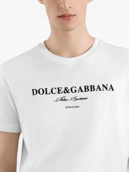 Tricouri Dolce & Gabbana Cotton T-Shirt With Print WHITE Barbati (BM 18297058) 5