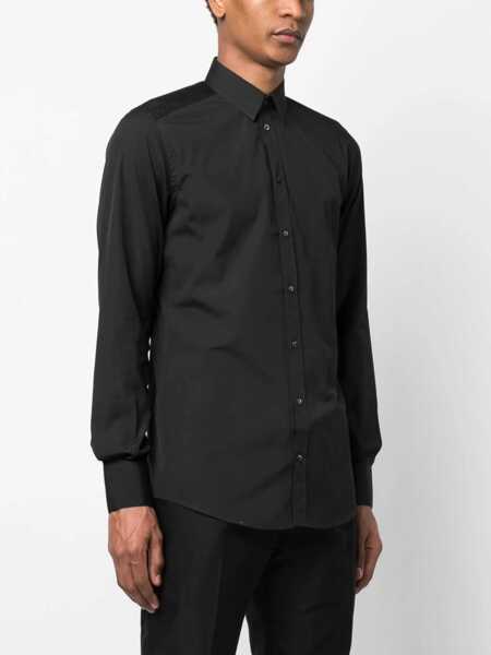 Camasi casual Dolce & Gabbana Gold Fit Cotton Shirt BLACK Barbati (BM 18297073) 3