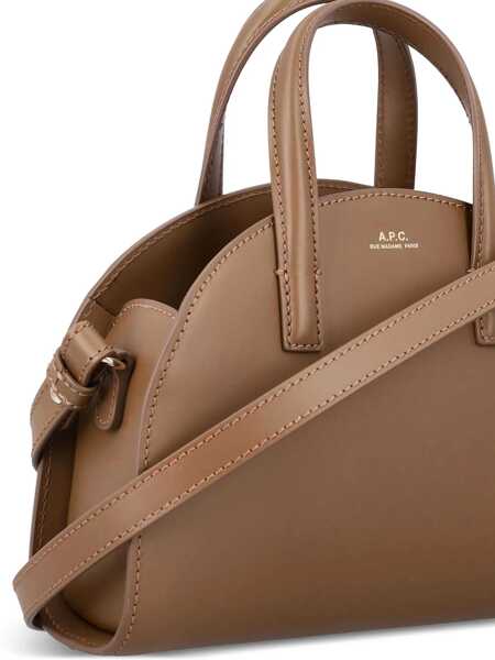 Genti tip postas A.P.C. Demi-Lune Tote Bag Small BROWN Femei (BM 18297139) 3