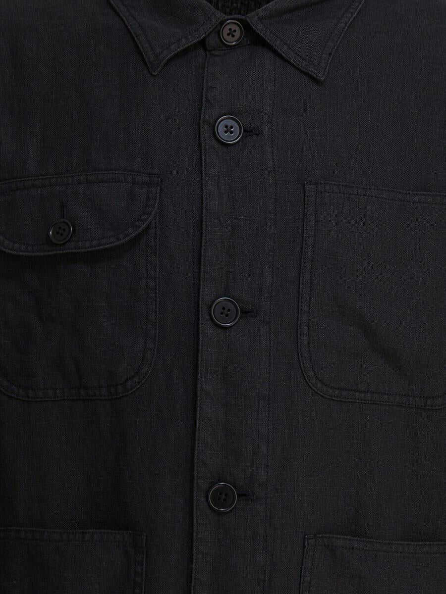 Geci Alex Mill Alex Mill Linen Work Jacket Black Barbati (BM 18297885) 3