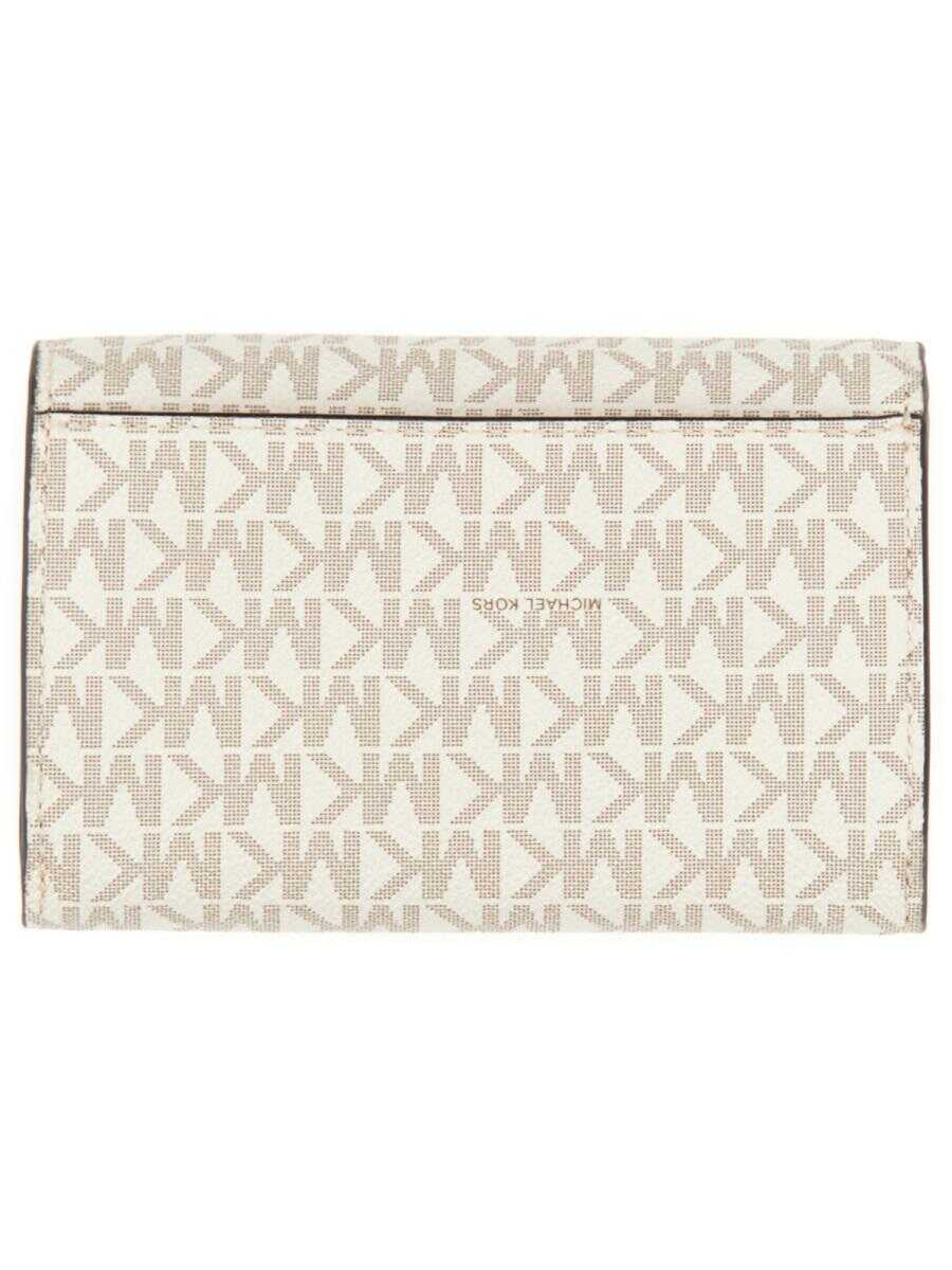 Portofele Michael Kors Michael Kors Wallet With All Over Logo Beige Femei (BM 18298521) 2