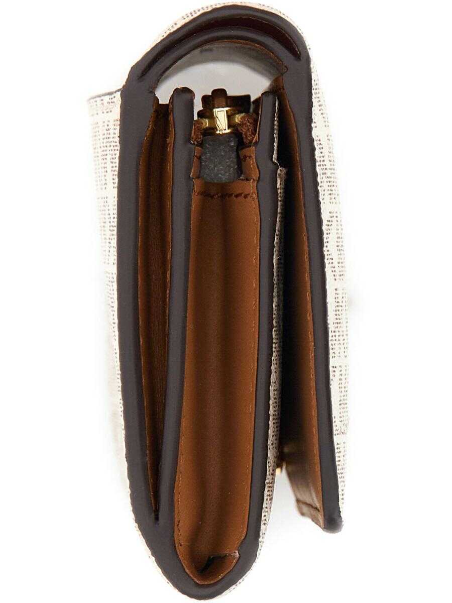 Portofele Michael Kors Michael Kors Wallet With All Over Logo Beige Femei (BM 18298521) 4