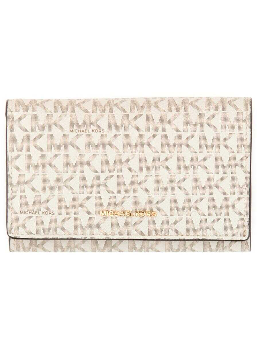 Portofele Michael Kors Michael Kors Wallet With All Over Logo Beige Femei (BM 18298521) 1
