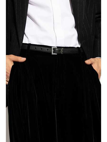 Curele Saint Laurent Saint Laurent Ysl Belt Black Barbati (BM 18298926) 2