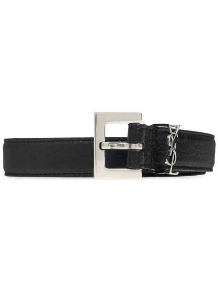 Curele Saint Laurent Saint Laurent Ysl Belt Black Barbati (BM 18298926) 1