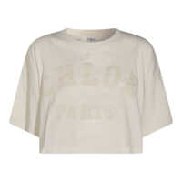 Tricouri Chloé White Cotton T-Shirt Femei
