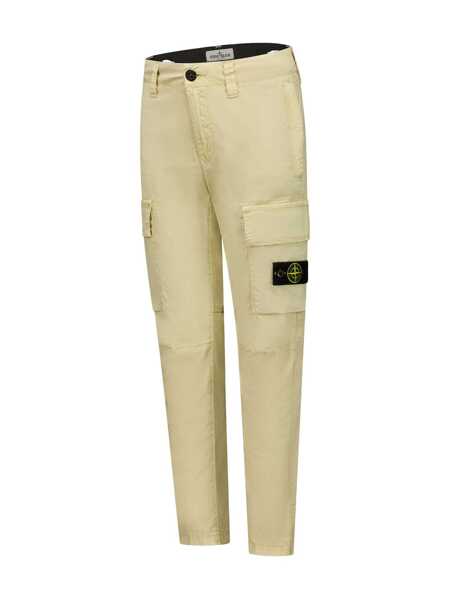 Pantaloni Stone Island REGULAR TAPERED TROUSERS Beige Baieti (BM 18300219) 3
