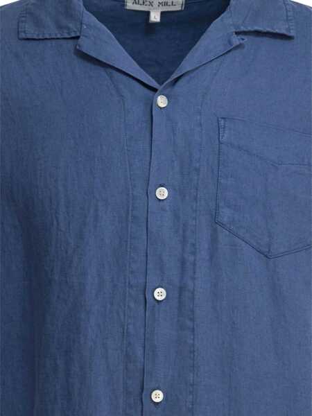 Camasi casual Alex Mill Camp Shirt Light blue Barbati (BM 18300225) 3