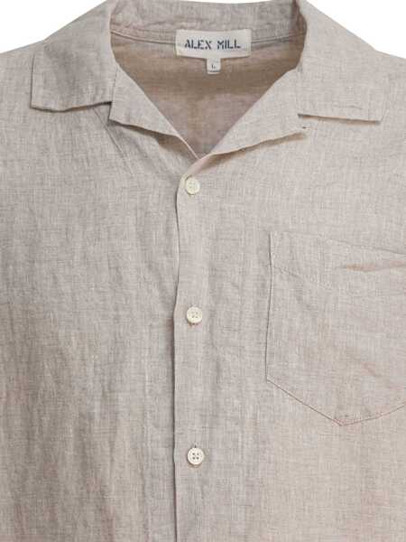 Camasi casual Alex Mill Camp Shirt Beige Barbati (BM 18300234) 3