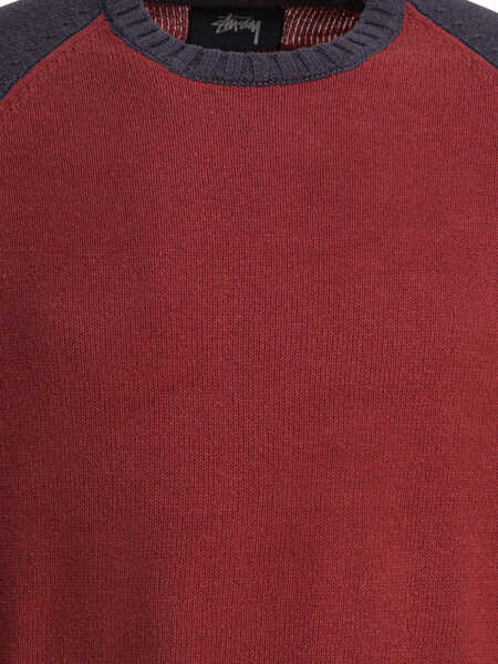 Pulovere STSSY Colorblocked Raglan sweater Red Barbati (BM 18300243) 3