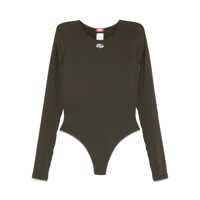 Body-uri Diesel Dark Green 'Oval-D' Bodysuit Femei