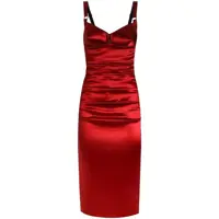 Rochii Dolce & Gabbana Draped Satin Midi Dress Femei