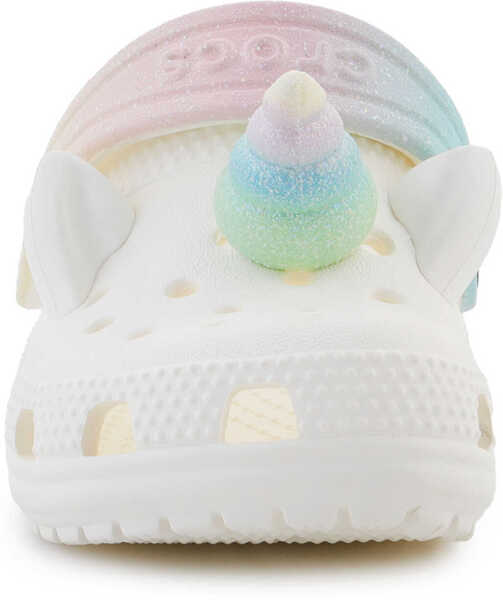 Sandale Crocs Classic IAM Rainbow Unicornctg Chalk White Baieti (BM 18305635) 2