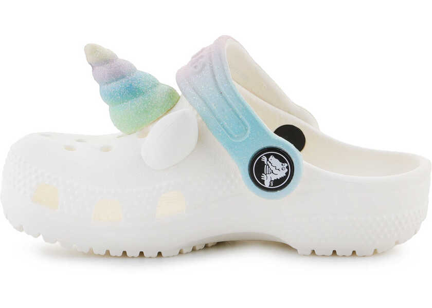 Sandale Crocs Classic IAM Rainbow Unicornctg Chalk White Baieti (BM 18305635) 4