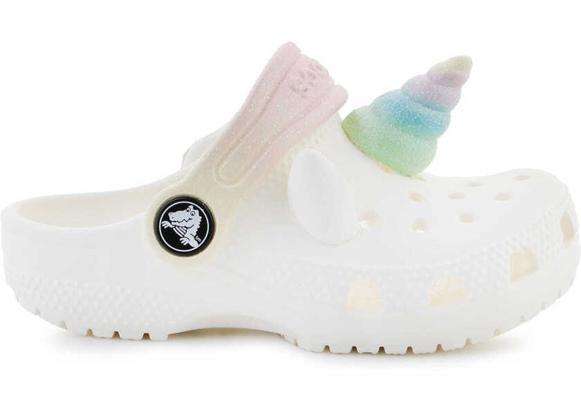 Sandale Crocs Classic IAM Rainbow Unicornctg Chalk White Baieti (BM 18305635) 6