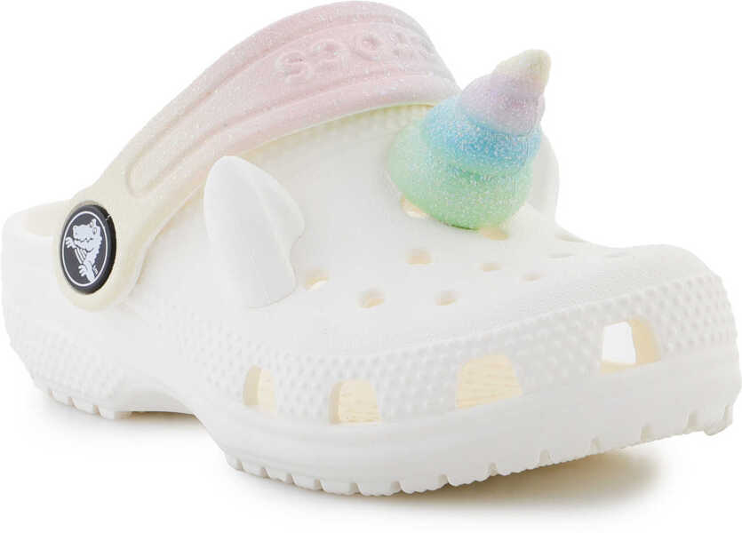 Sandale Crocs Classic IAM Rainbow Unicornctg Chalk White Baieti (BM 18305635) 1
