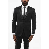 Sacouri Virgin Wool Academy Cerimonia Blazer With Peak Lapel Barbati