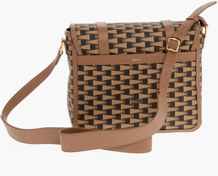 Genti tip postas Bally Geometric Patterned Eco-Leather Messenger Bag Brown Barbati (BM 18305743) 2