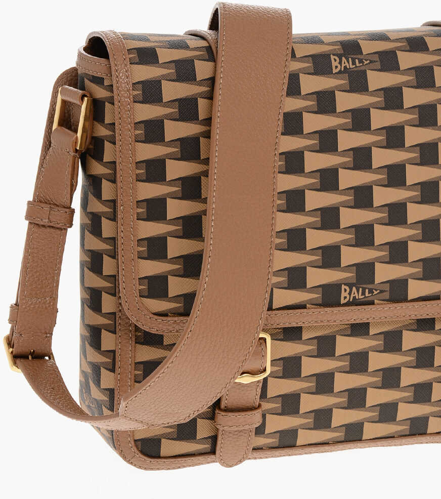 Genti tip postas Bally Geometric Patterned Eco-Leather Messenger Bag Brown Barbati (BM 18305743) 3