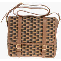 Genti tip postas Geometric Patterned Eco-Leather Messenger Bag Barbati