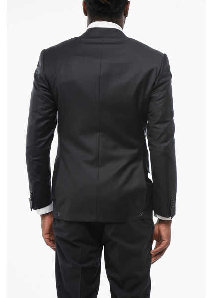 Sacouri CORNELIANI Cool Wool Blazer With Flap Pockets Midnight Blue Barbati (BM 18305752) 2