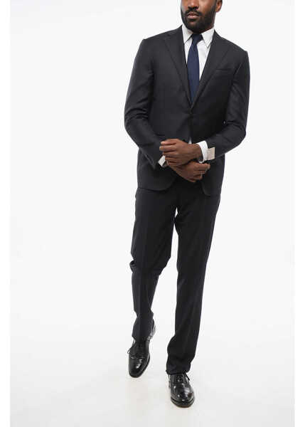 Sacouri CORNELIANI Cool Wool Blazer With Flap Pockets Midnight Blue Barbati (BM 18305752) 4