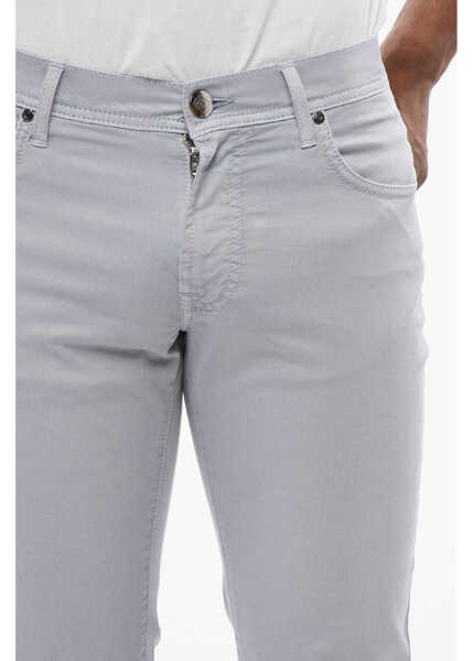 Pantaloni eleganti CORNELIANI Id Luxury Denim Ton-Sur-Ton Embroidered Denims Light Blue Barbati (BM 18305764) 3