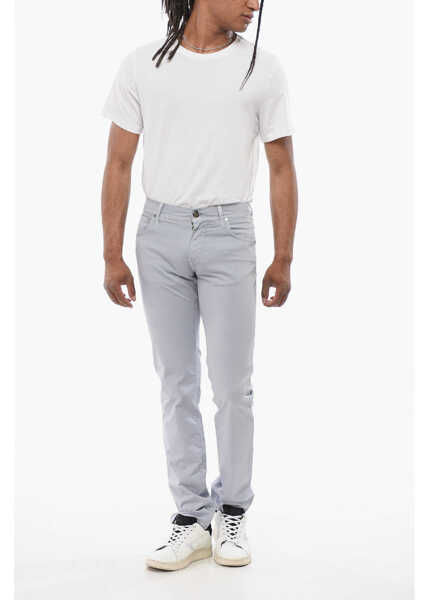 Pantaloni eleganti CORNELIANI Id Luxury Denim Ton-Sur-Ton Embroidered Denims Light Blue Barbati (BM 18305764) 4