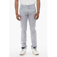 Pantaloni eleganti Id Luxury Denim Ton-Sur-Ton Embroidered Denims Barbati