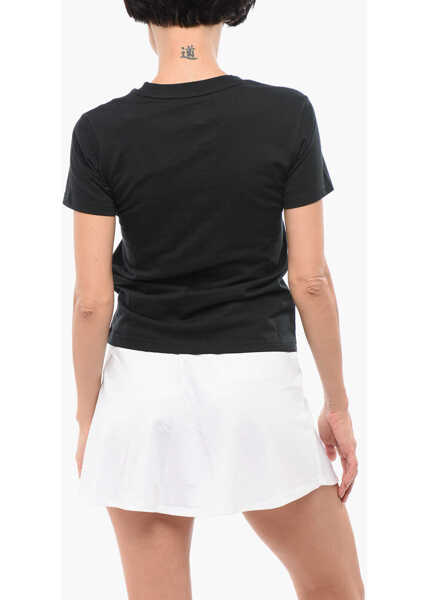 Tricouri Converse All Star Slim Fit Crew-Neck T-Shirt With Embossed Logo Black Femei (BM 18305773) 2