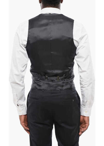 Veste costum CORNELIANI Code Wool 4 Buttons Vest Blue Barbati (BM 18305791) 2