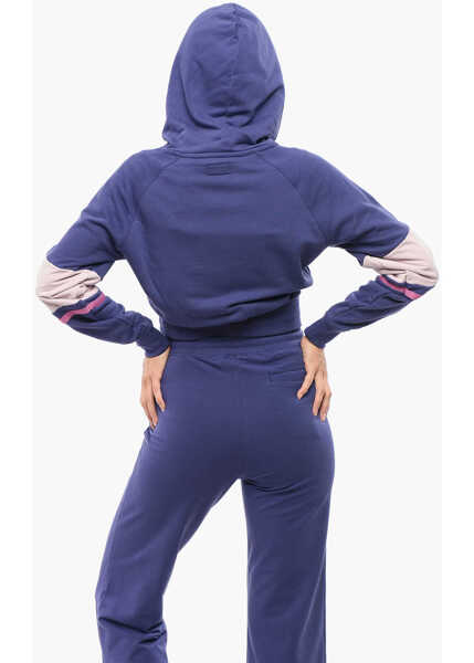 Bluze de trening Converse All Star Brushed Cotton Blend Hoodie With Drawstring Blue Femei (BM 18305797) 2