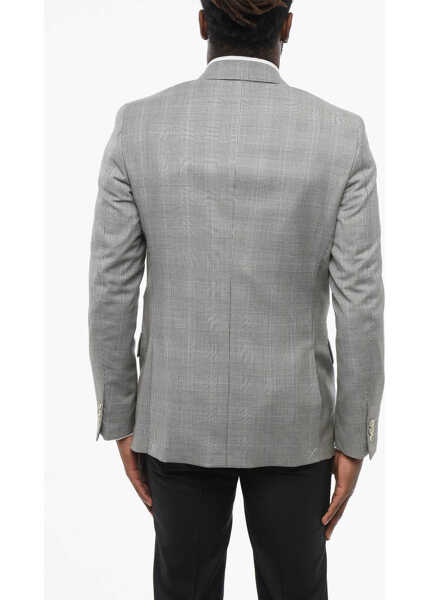 Sacouri CORNELIANI Cc Collection Single Breasted Reset Blazer With Prince Of Wa Black & White Barbati (BM 18305812) 2