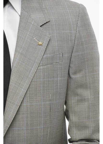 Sacouri CORNELIANI Cc Collection Single Breasted Reset Blazer With Prince Of Wa Black & White Barbati (BM 18305812) 3