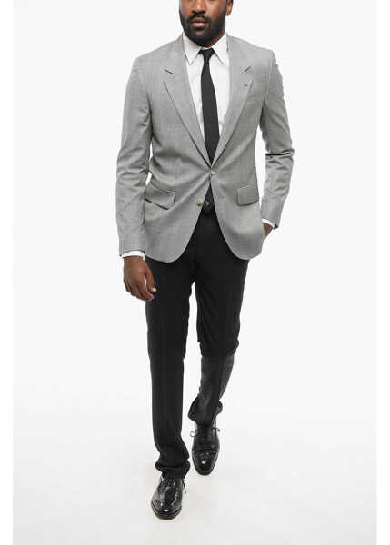 Sacouri CORNELIANI Cc Collection Single Breasted Reset Blazer With Prince Of Wa Black & White Barbati (BM 18305812) 4