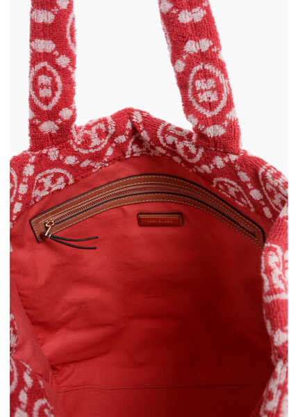 Genti de mana Tory Burch Monogram Terry Tote Bag Red Femei (BM 18305830) 4