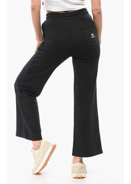 Pantaloni de trening Converse Solid Color Brushed Cotton Blend Joggers Black Femei (BM 18305938) 2