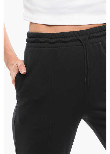 Pantaloni de trening Converse Solid Color Brushed Cotton Blend Joggers Black Femei (BM 18305938) 3