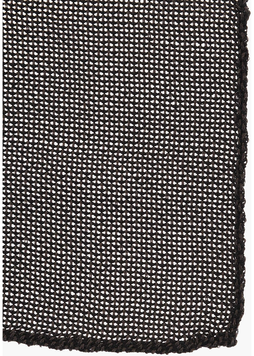 Esarfe DSQUARED2 Gauzed Silk Pocket Square Brown Barbati (BM 18305944) 2