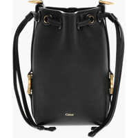 Genti tip postas Textured Leather Micro Bucket Bag Femei
