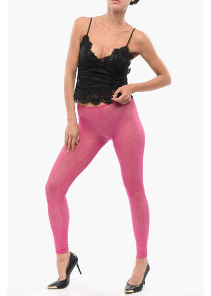 Sosete DSQUARED2 Silk And Lace Crop Top Black Femei (BM 18305950) 4