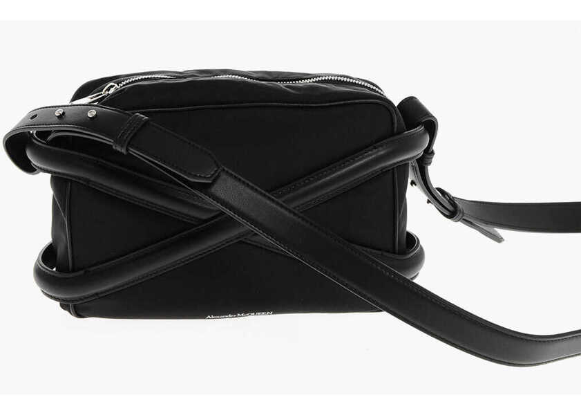 Genti tip postas Alexander McQueen Nylon Crossbody Bag With Zipped Closure Black Barbati (BM 18305953) 3