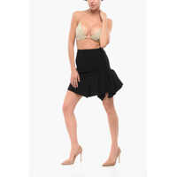 Imbracaminte Dama pagina 637 - Fuste scurte Bottega Veneta Solid Color Draped Skirt Black Femei (BM 18305974) - B-mall.ro