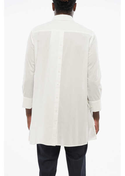Camasi casual Y-3 Asymmetric Cotton Shirt White Femei (BM 18306016) 2