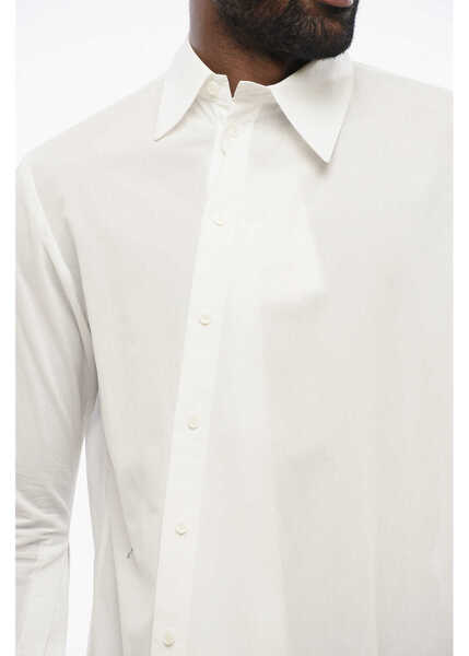 Camasi casual Y-3 Asymmetric Cotton Shirt White Femei (BM 18306016) 3