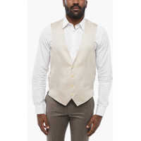 Veste costum 4 Buttons Silk Vest With Jetted Pockets Barbati