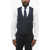 CORNELIANI Blended Silk Vest With Slit Pocket Blue