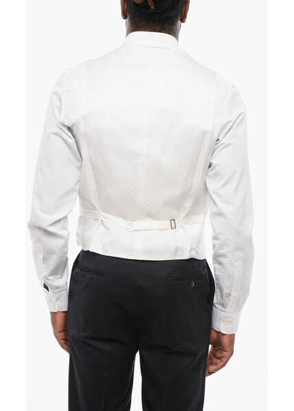 Veste costum CORNELIANI Embroidered 4 Buttons Silk Vest Pink Barbati (BM 18306142) 2